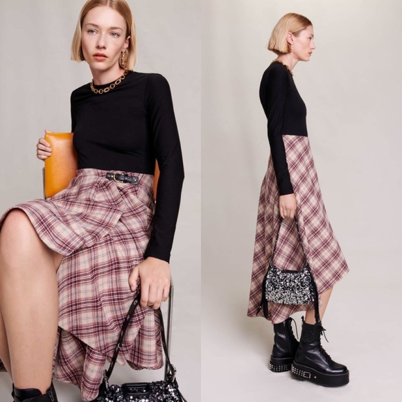 Maje raprijarota handkerchief plaid dress NO OFFERS CONSIDERED - Picture 4 of 12